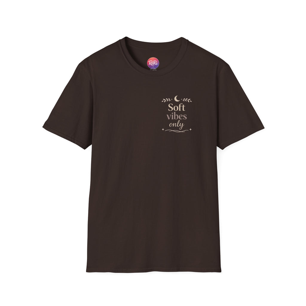 Soft Vibes Only T‑Shirt — Minimal Positive Quote Tee