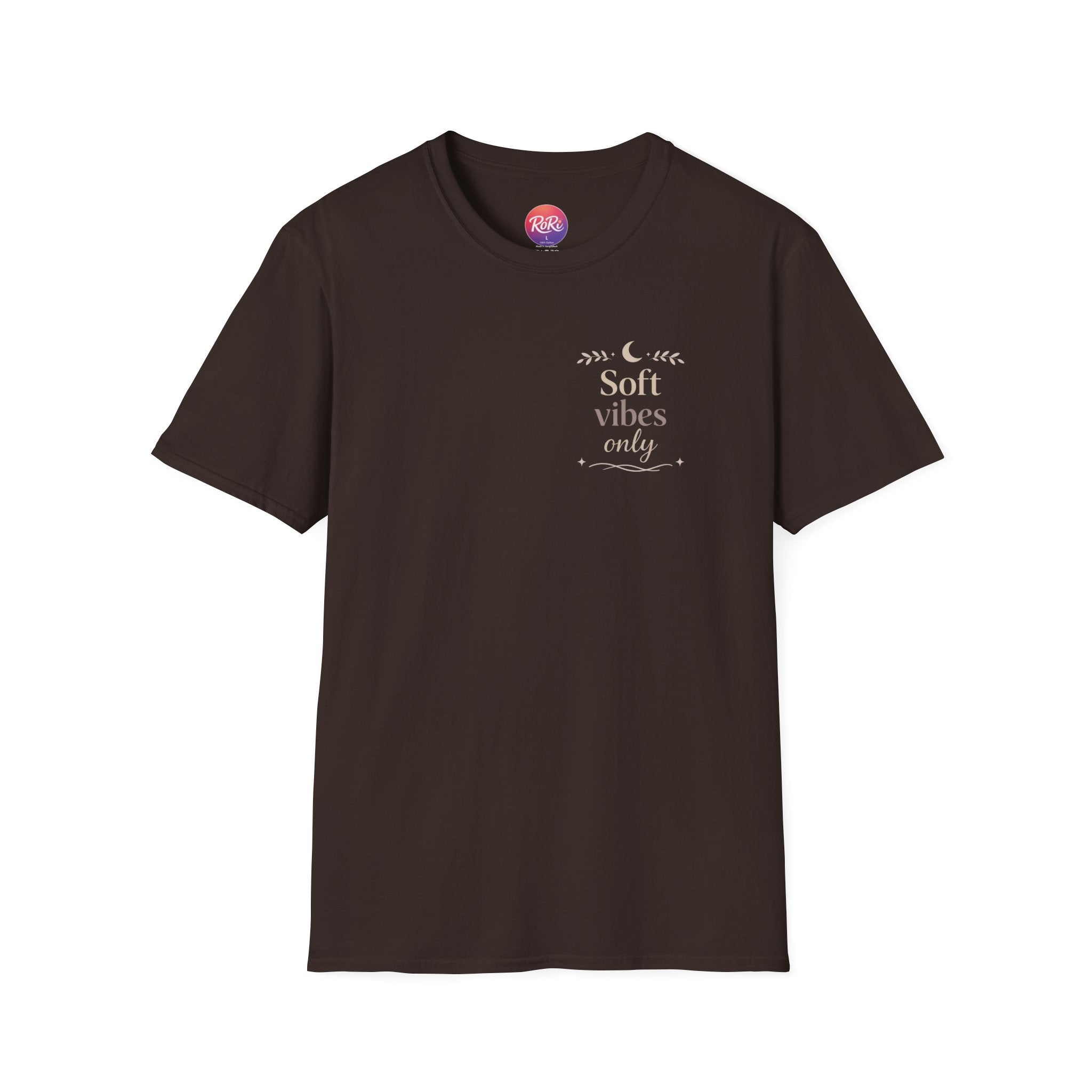 Soft Vibes Only T‑Shirt — Minimal Positive Quote Tee