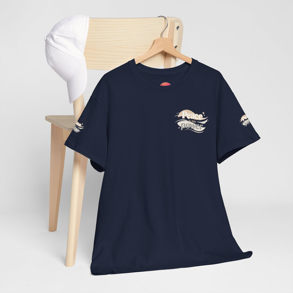 Power Mountain Tee — Minimal Retro Nature Graphic T-Shirt