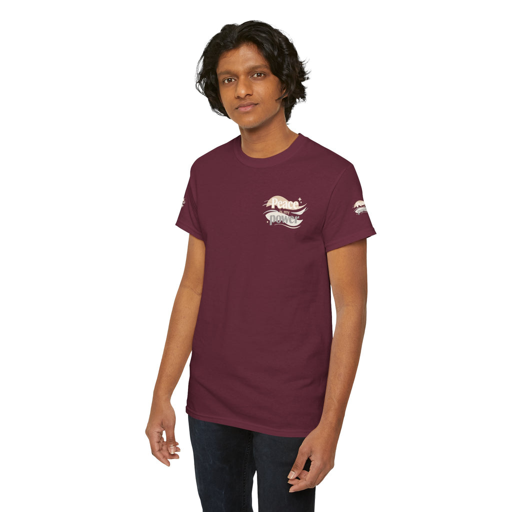 Power Mountain Tee — Minimal Retro Nature Graphic T-Shirt