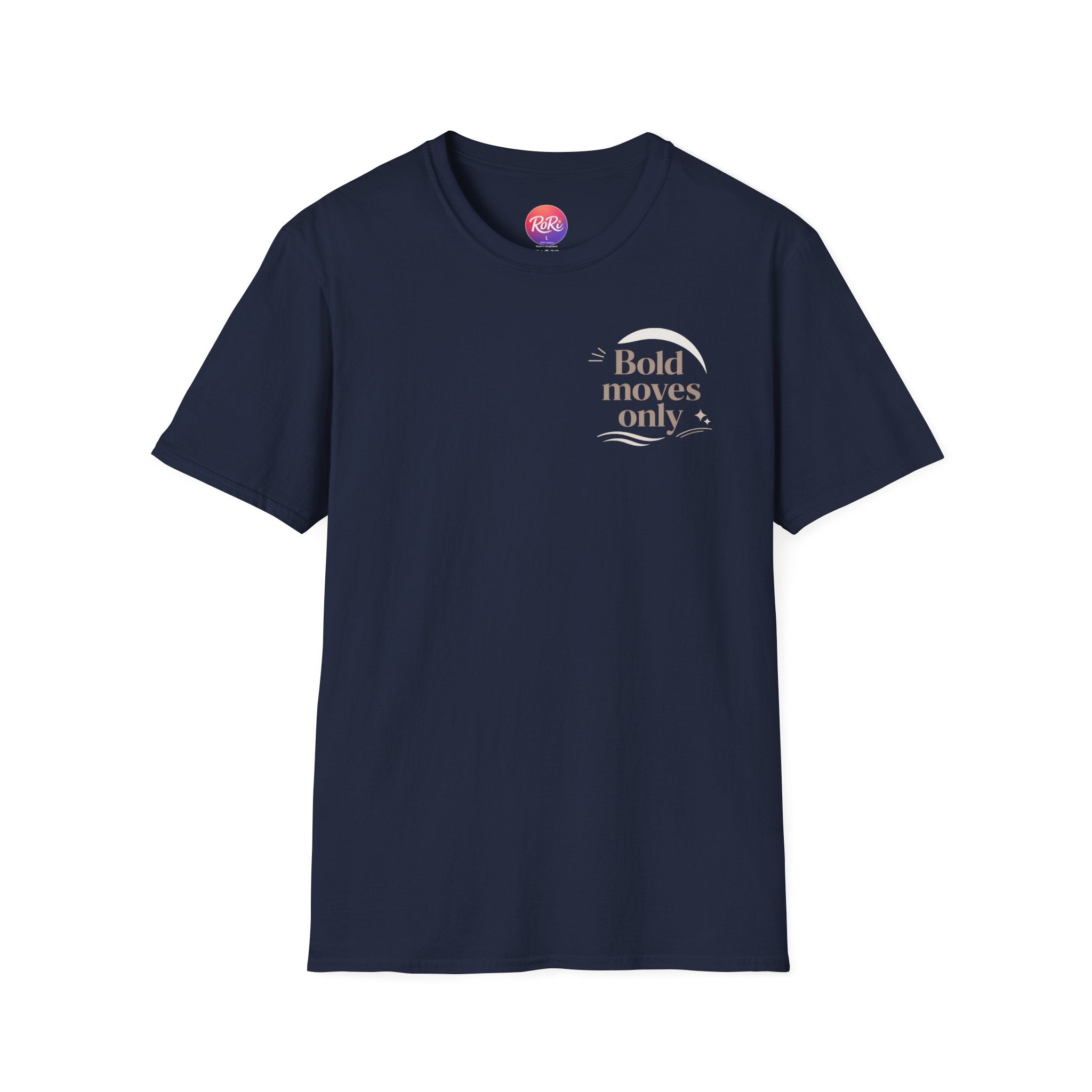 Motivational 'Bold Moves Only' T-Shirt — Minimalist Inspirational Tee