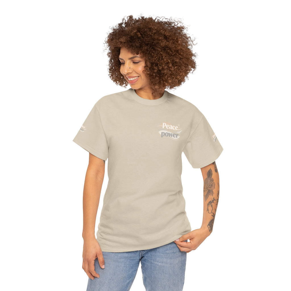 Power Mountain Tee — Minimal Retro Nature Graphic T-Shirt