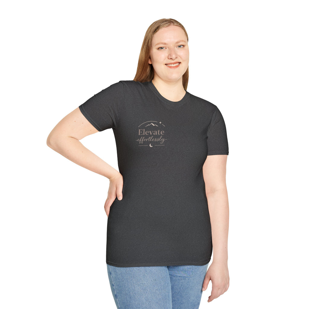 T-Shirt — "Elevate Afterwards" Minimalist Script Tee