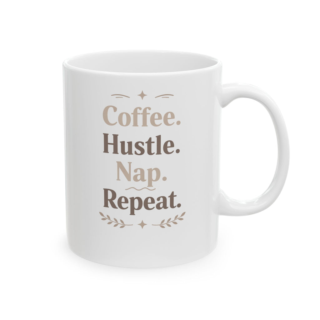 Ceramic Mug — Cozy Rustic 'Coffee, Houseplants, Reading' Quote Mug (11oz & 15oz) I RoRis Ideas