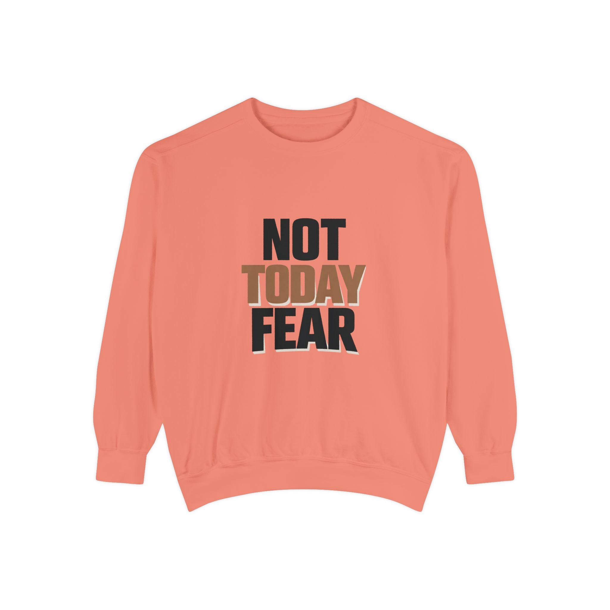 Not Today Fear Sweatshirt — Inspirational Crewneck for Courage & Mental Health Awareness