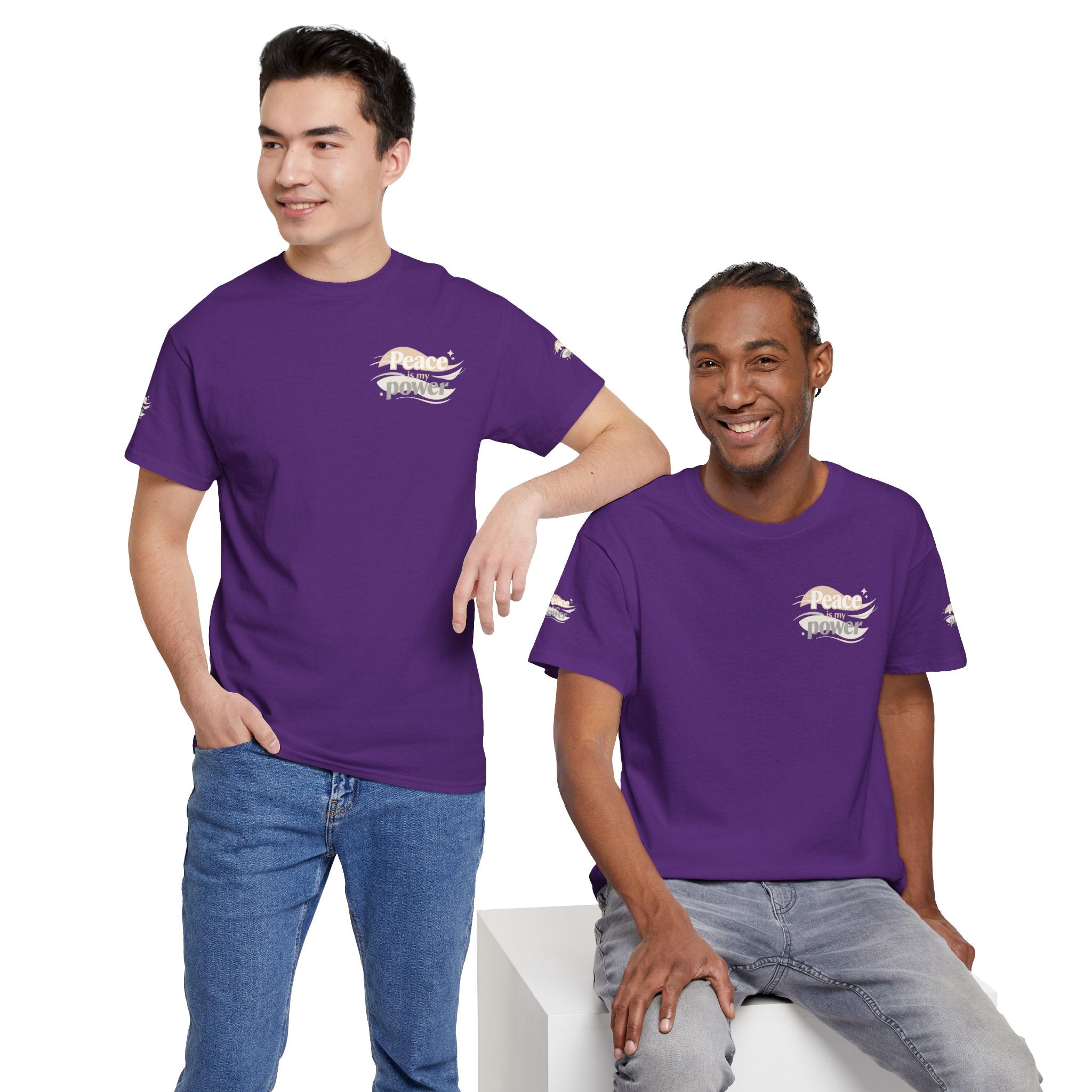 Power Mountain Tee — Minimal Retro Nature Graphic T-Shirt