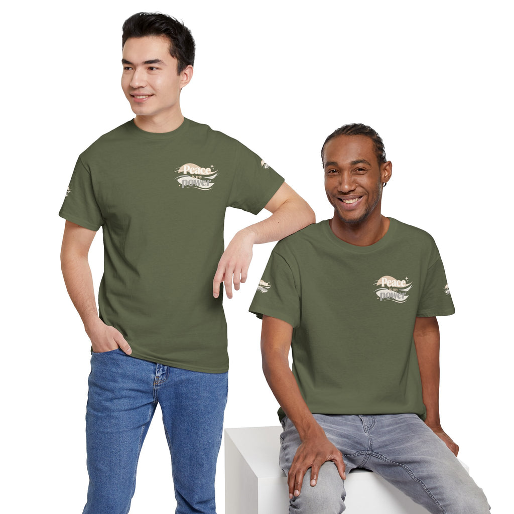 Power Mountain Tee — Minimal Retro Nature Graphic T-Shirt