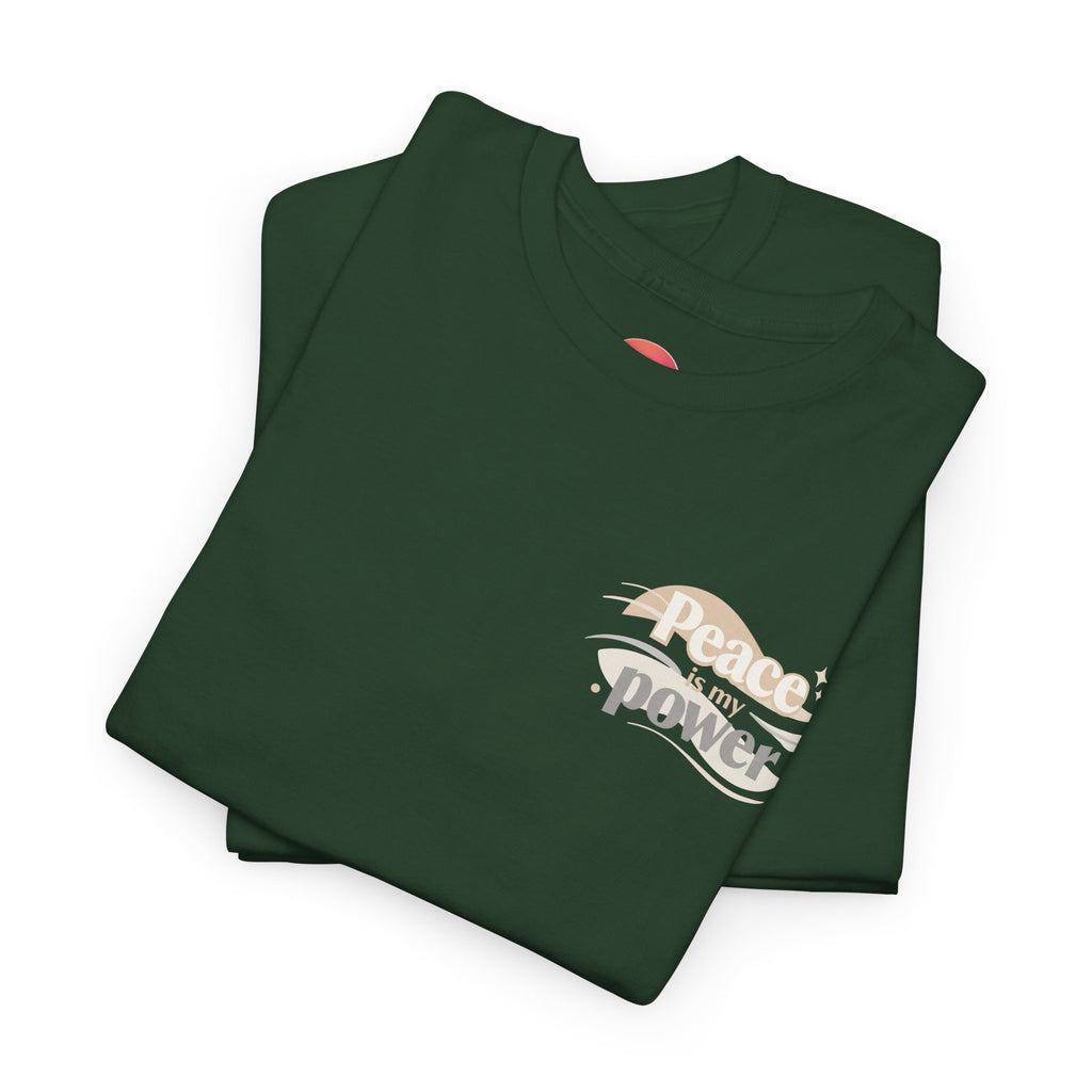Power Mountain Tee — Minimal Retro Nature Graphic T-Shirt