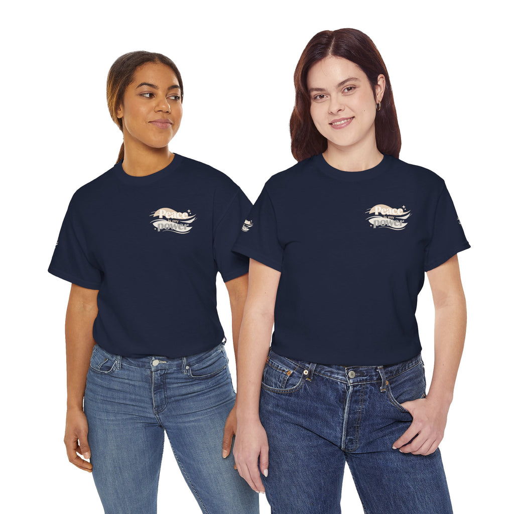 Power Mountain Tee — Minimal Retro Nature Graphic T-Shirt