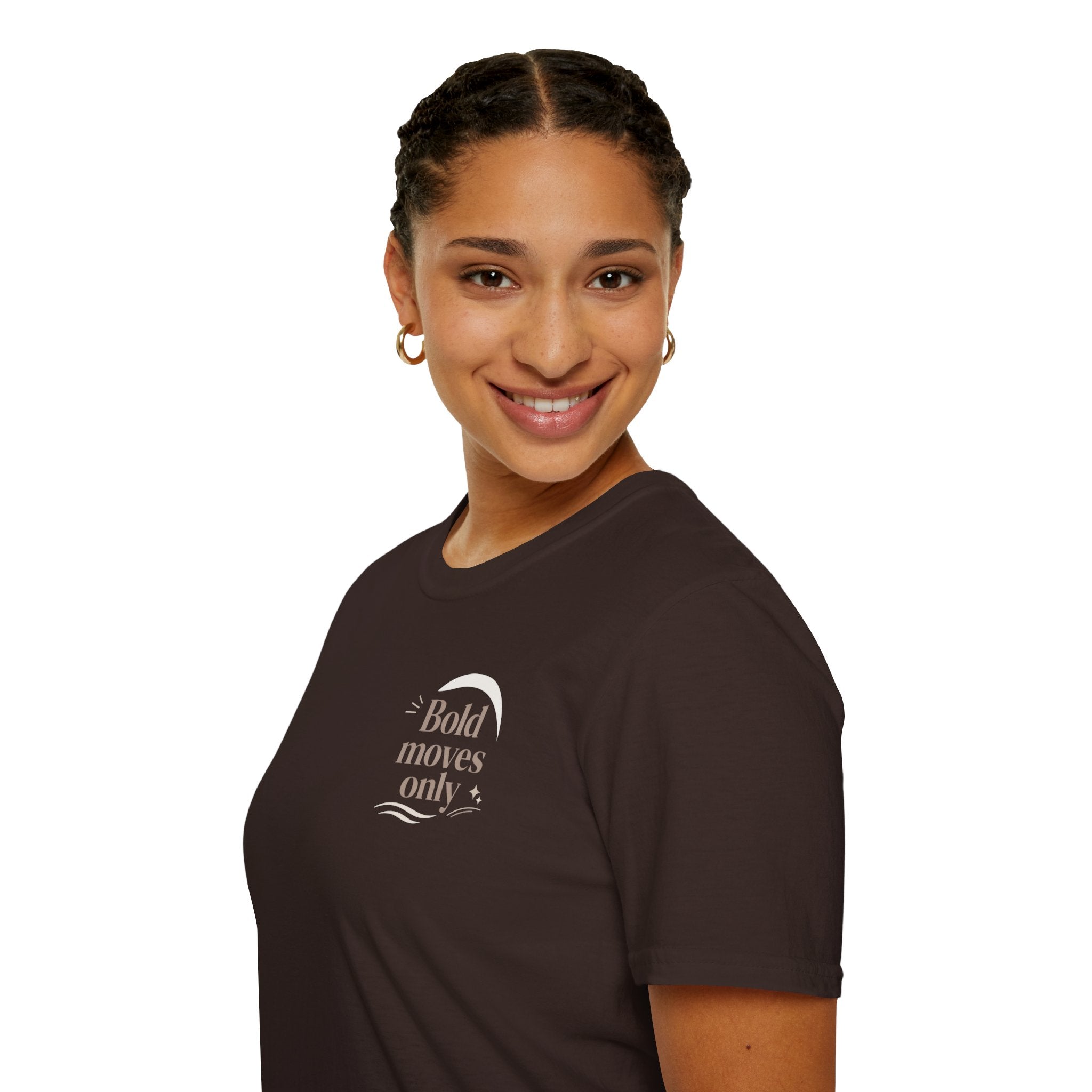 Motivational 'Bold Moves Only' T-Shirt — Minimalist Inspirational Tee