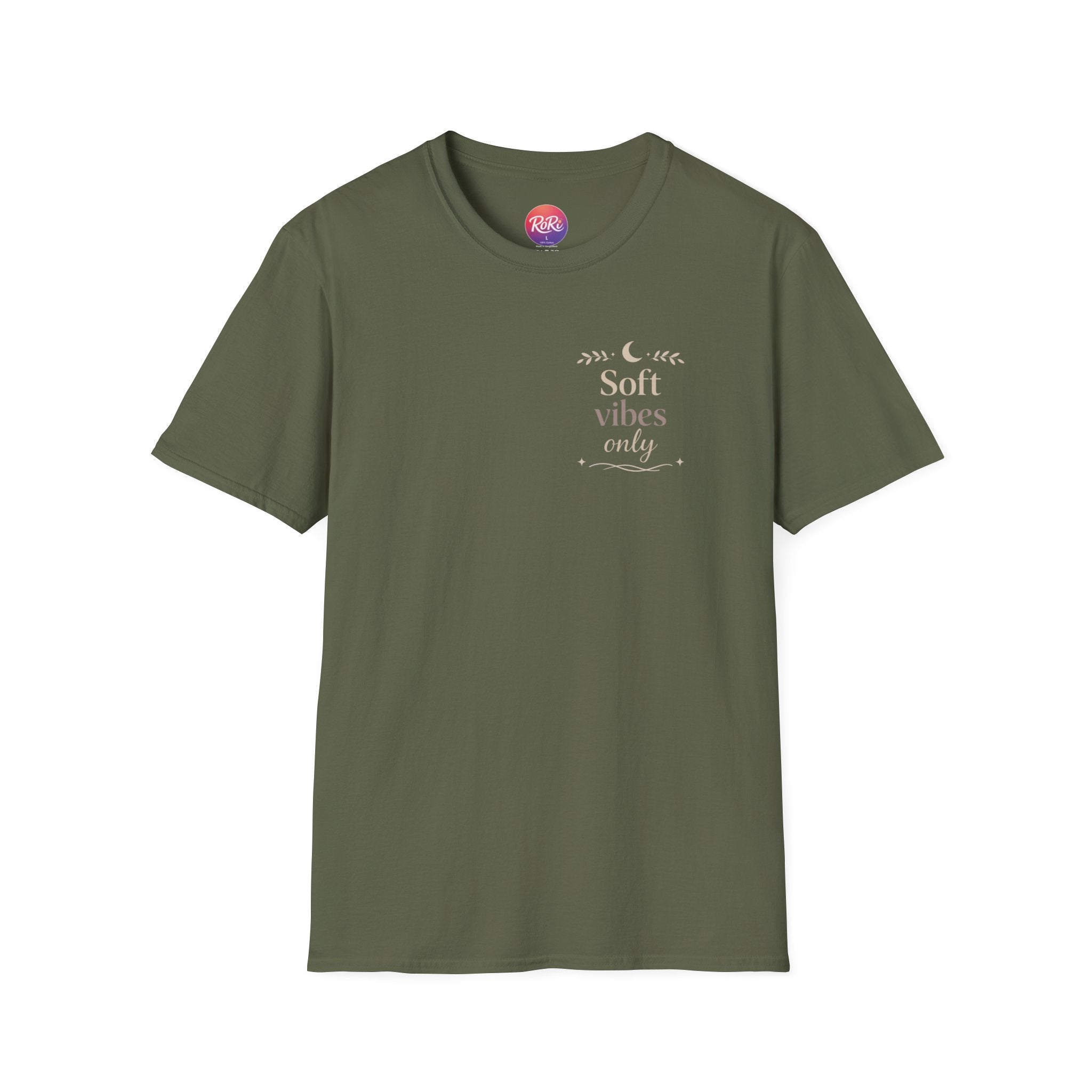 Soft Vibes Only T‑Shirt — Minimal Positive Quote Tee