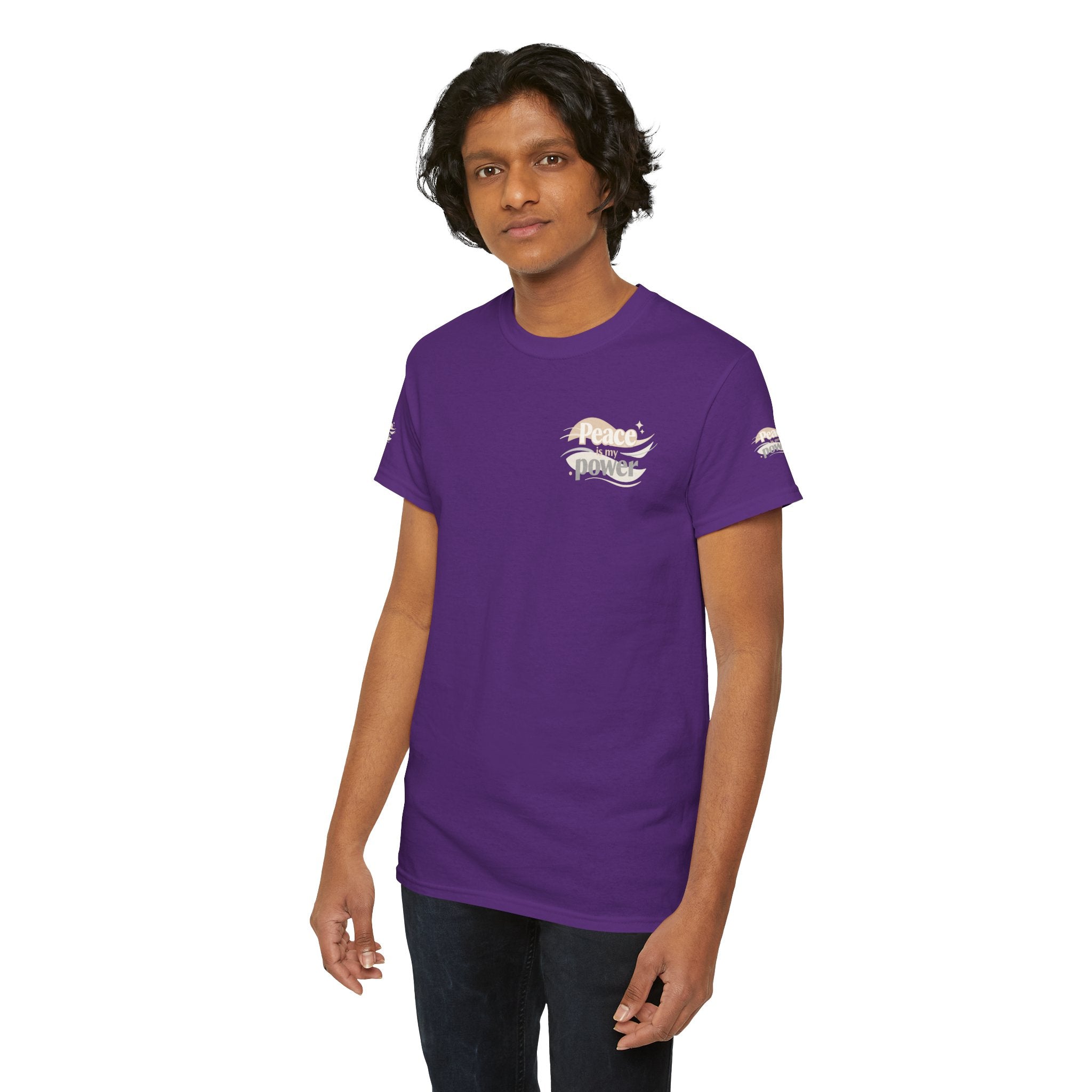 Power Mountain Tee — Minimal Retro Nature Graphic T-Shirt