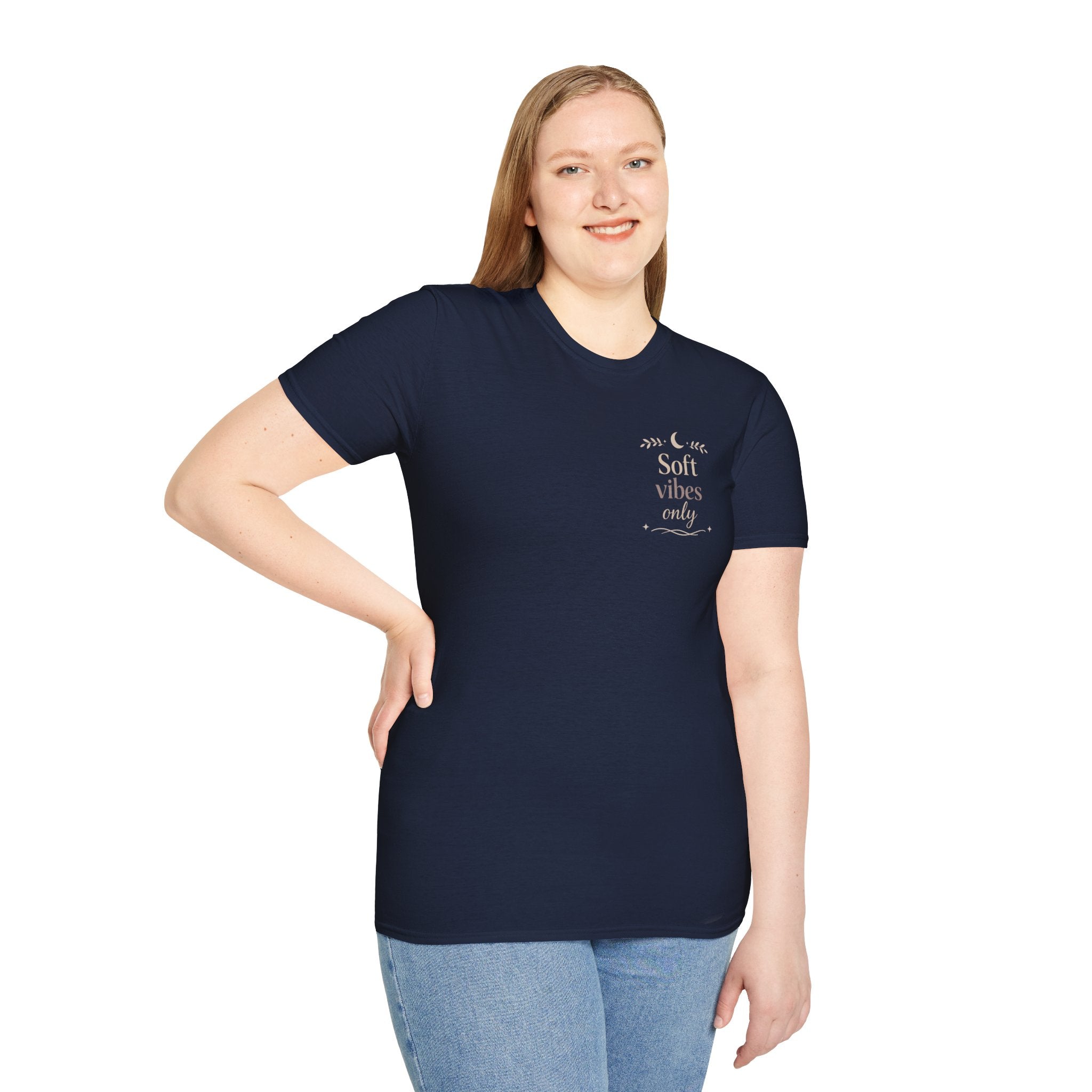 Soft Vibes Only T‑Shirt — Minimal Positive Quote Tee