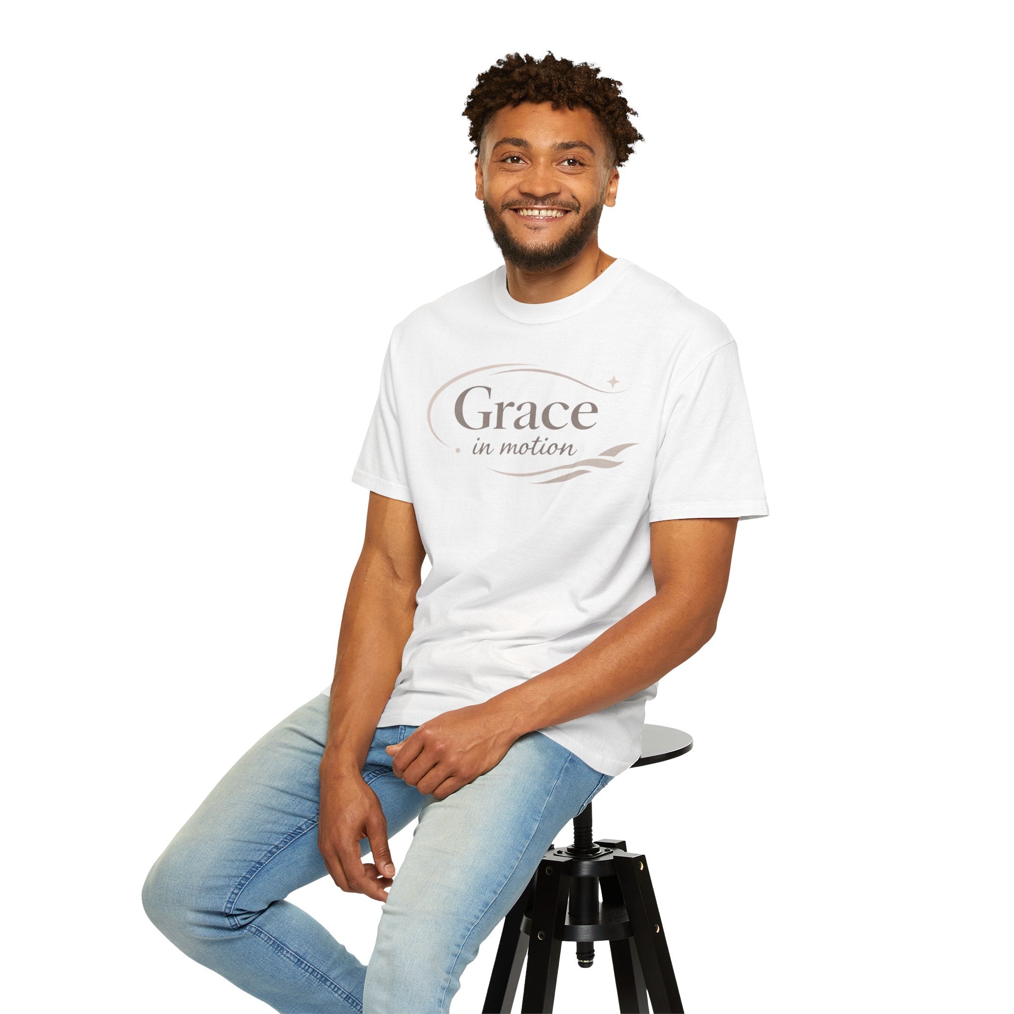 Grace in Motion T-Shirt — "Flow, don’t force" Inspirational Graphic Tee