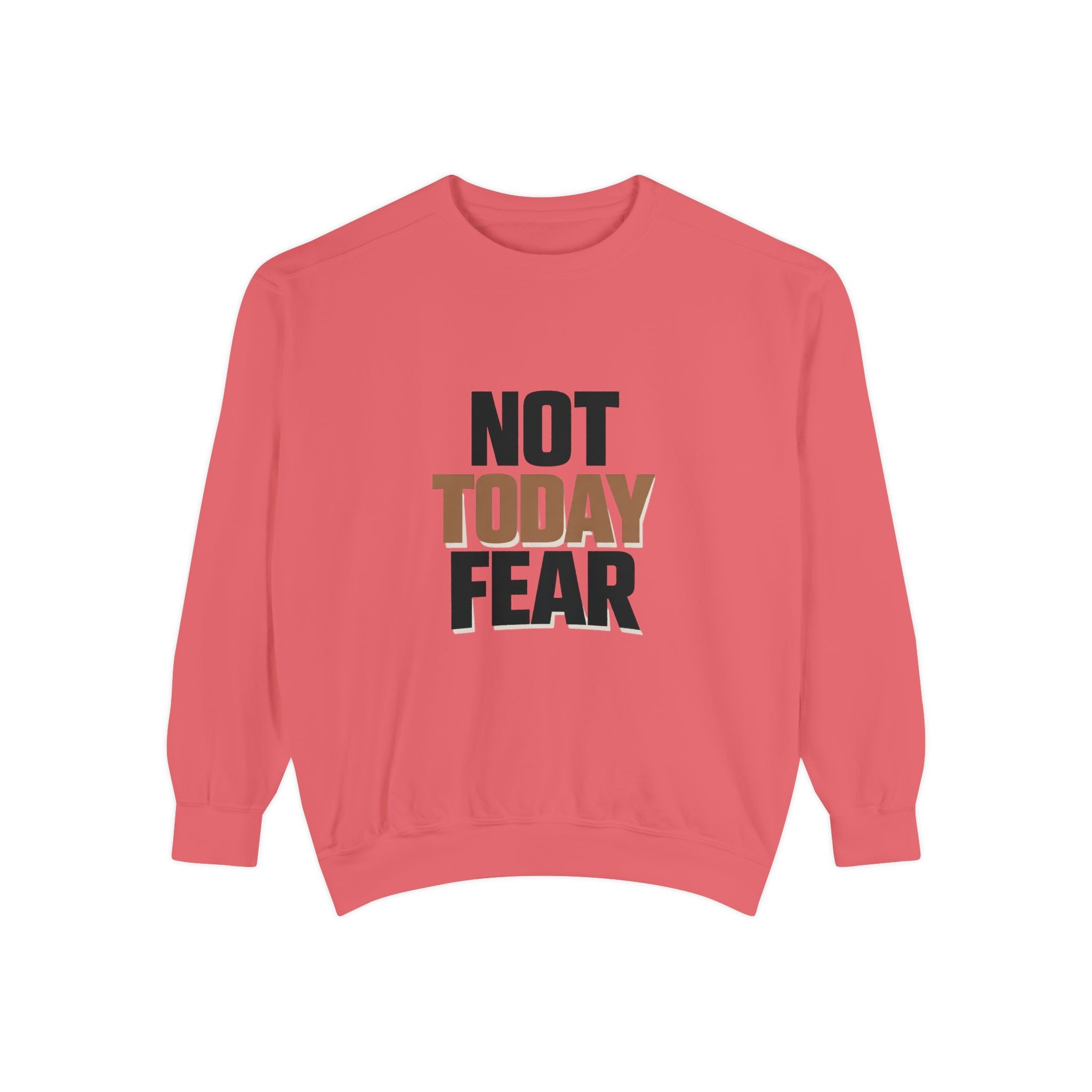 Not Today Fear Sweatshirt — Inspirational Crewneck for Courage & Mental Health Awareness