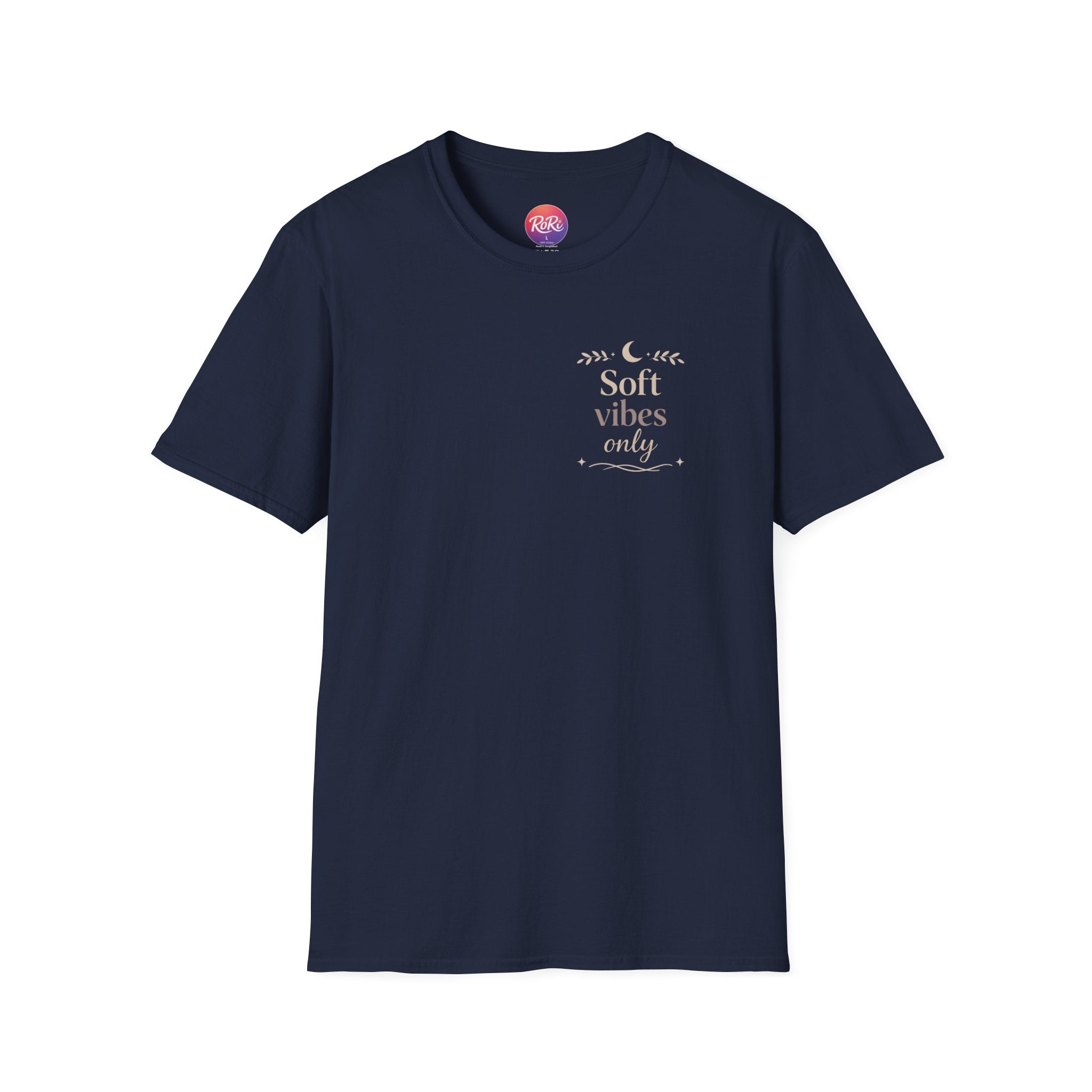 Soft Vibes Only T‑Shirt — Minimal Positive Quote Tee