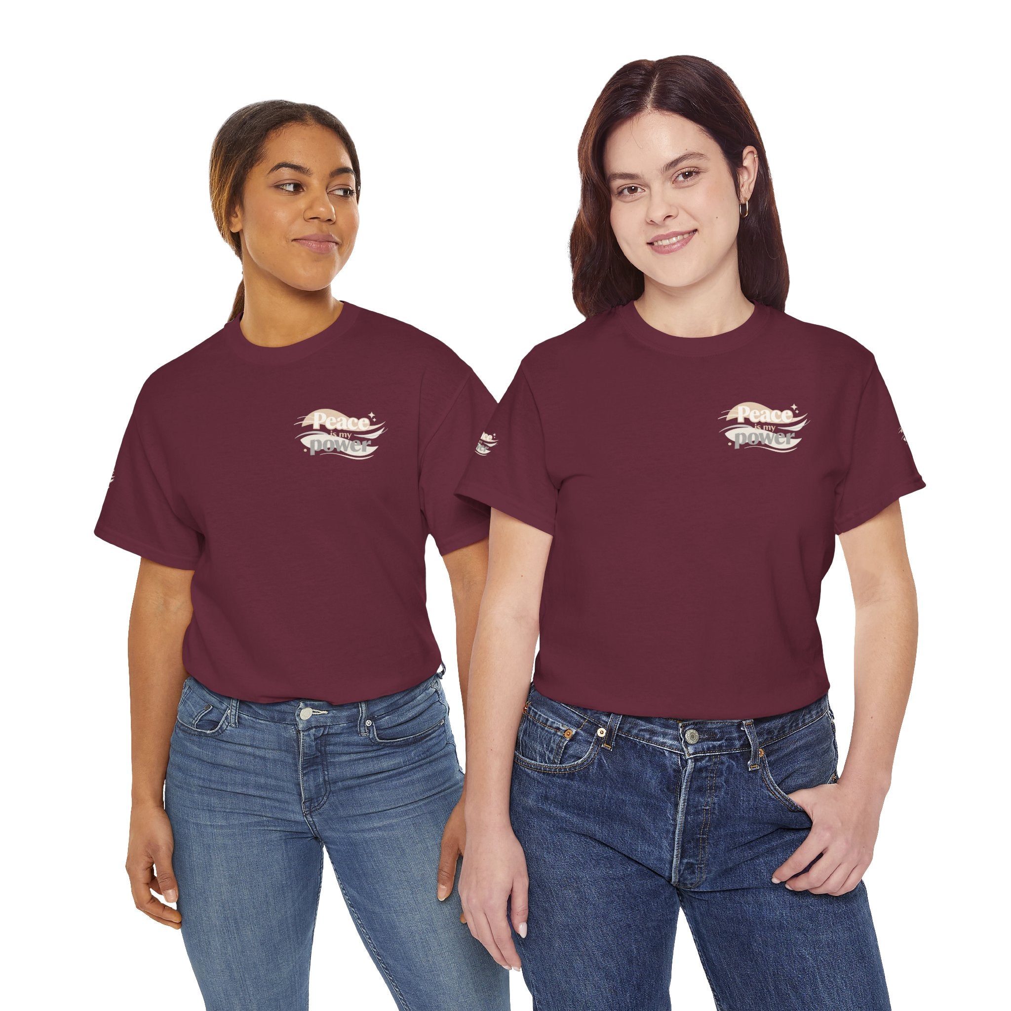 Power Mountain Tee — Minimal Retro Nature Graphic T-Shirt