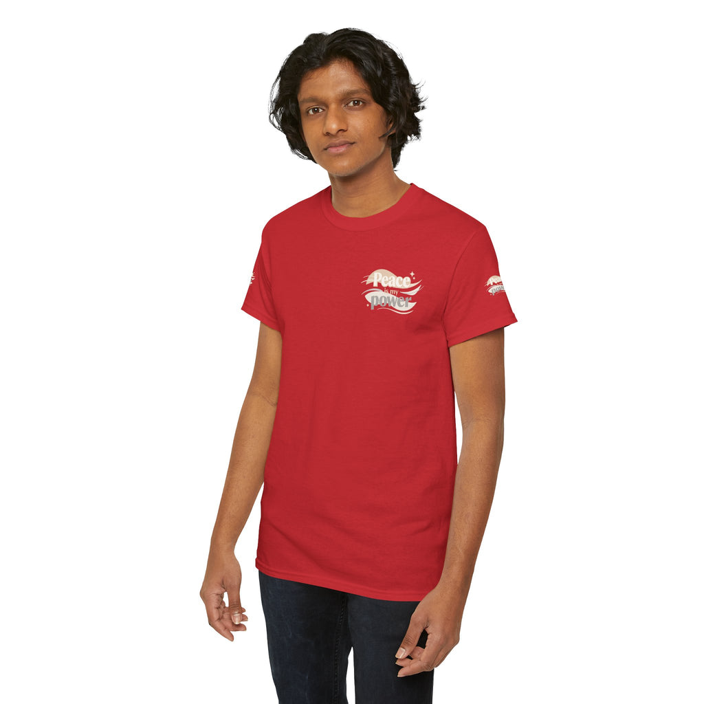 Power Mountain Tee — Minimal Retro Nature Graphic T-Shirt