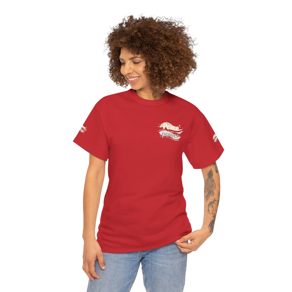 Power Mountain Tee — Minimal Retro Nature Graphic T-Shirt