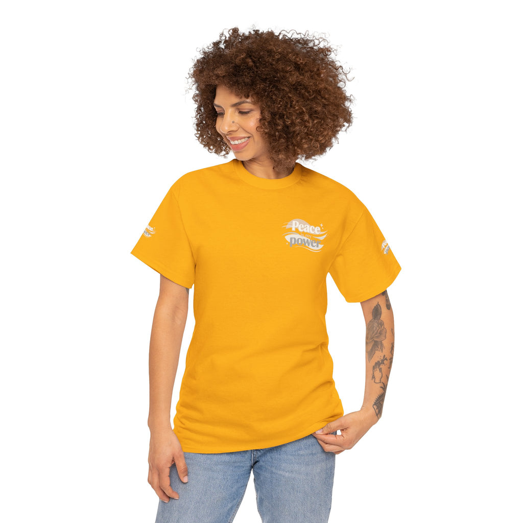 Power Mountain Tee — Minimal Retro Nature Graphic T-Shirt