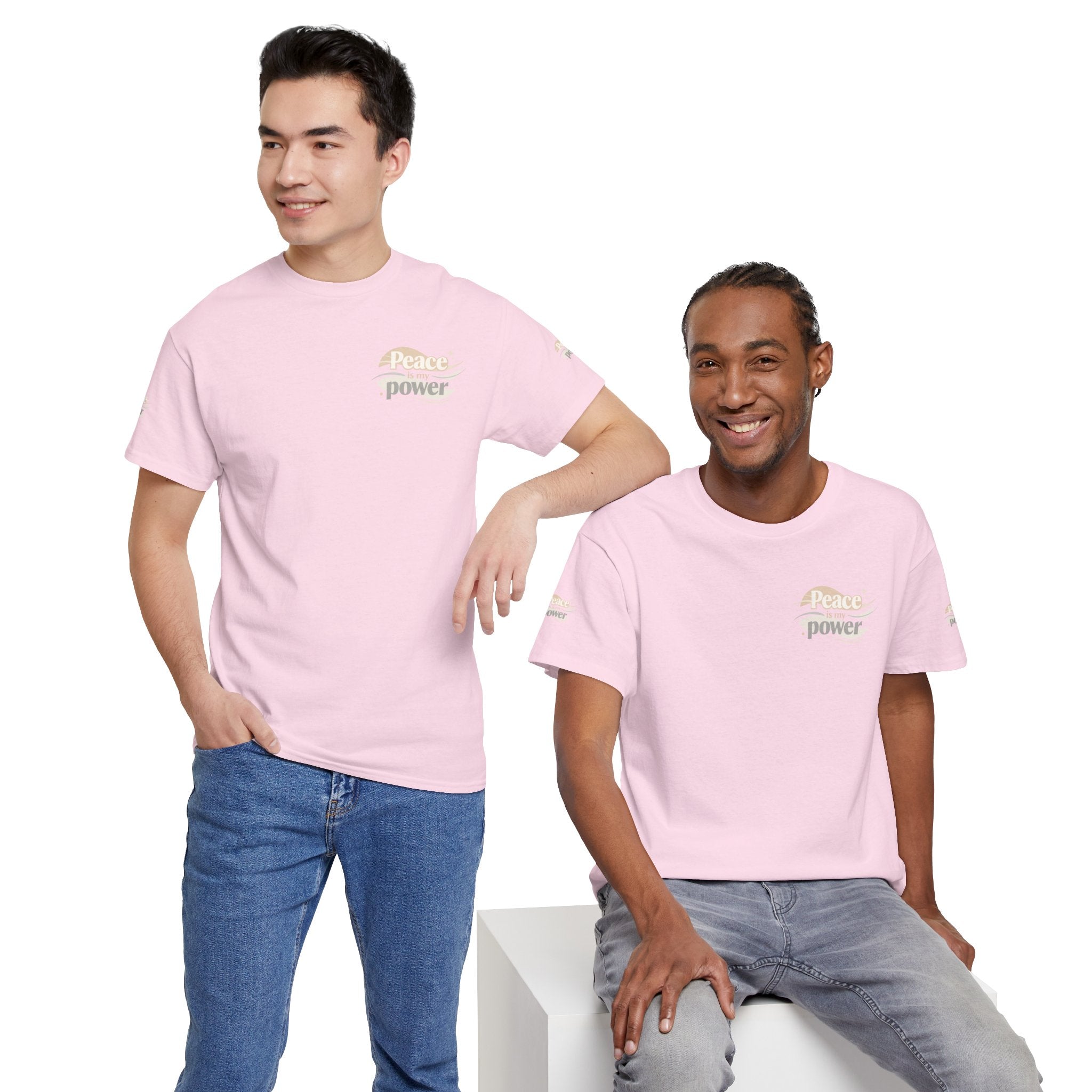 Power Mountain Tee — Minimal Retro Nature Graphic T-Shirt