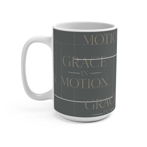 Grace in Motion 15oz Ceramic Mug — Inspirational Quote Coffee Cup I RoRi's Ideas