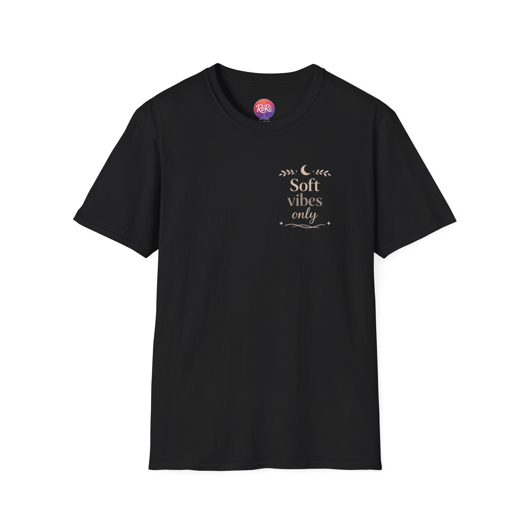 Soft Vibes Only T‑Shirt — Minimal Positive Quote Tee