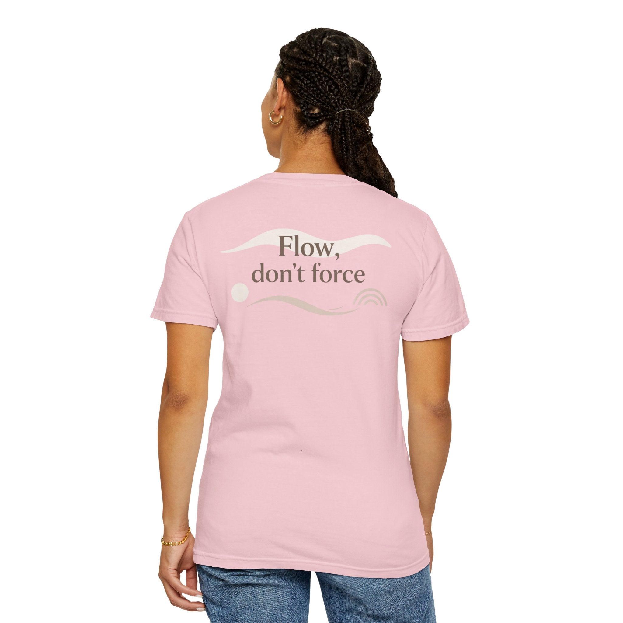 Grace in Motion T-Shirt — "Flow, don’t force" Inspirational Graphic Tee