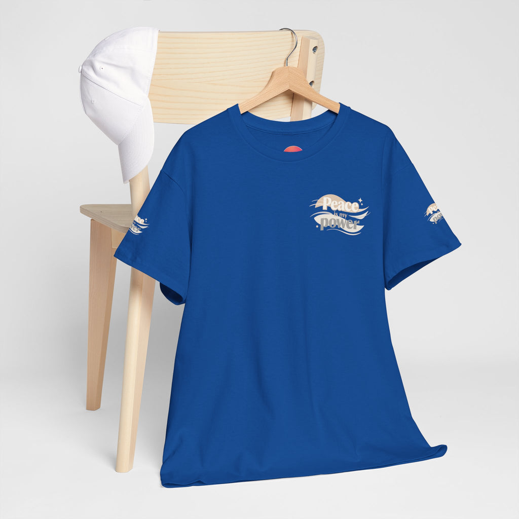 Power Mountain Tee — Minimal Retro Nature Graphic T-Shirt