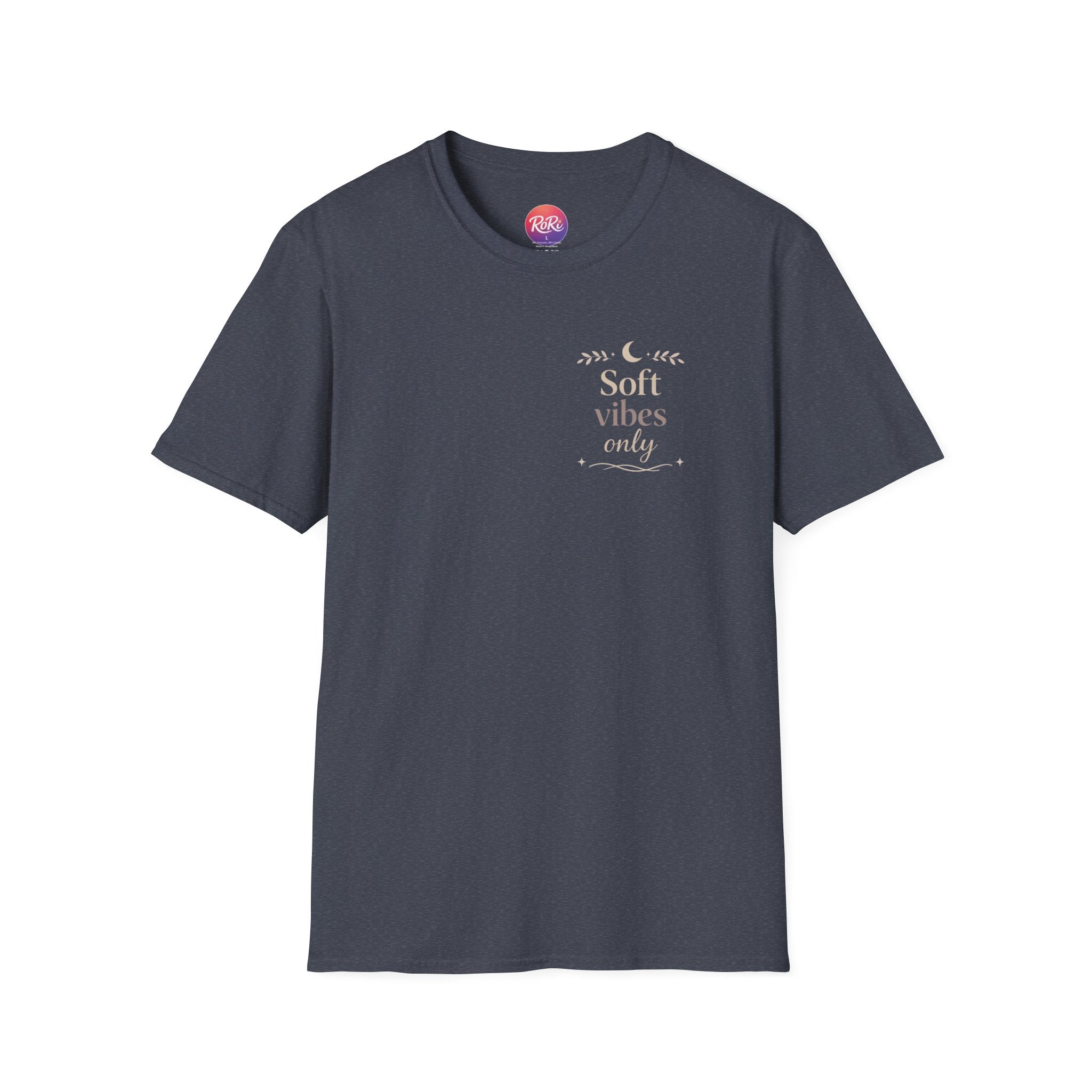 Soft Vibes Only T‑Shirt — Minimal Positive Quote Tee