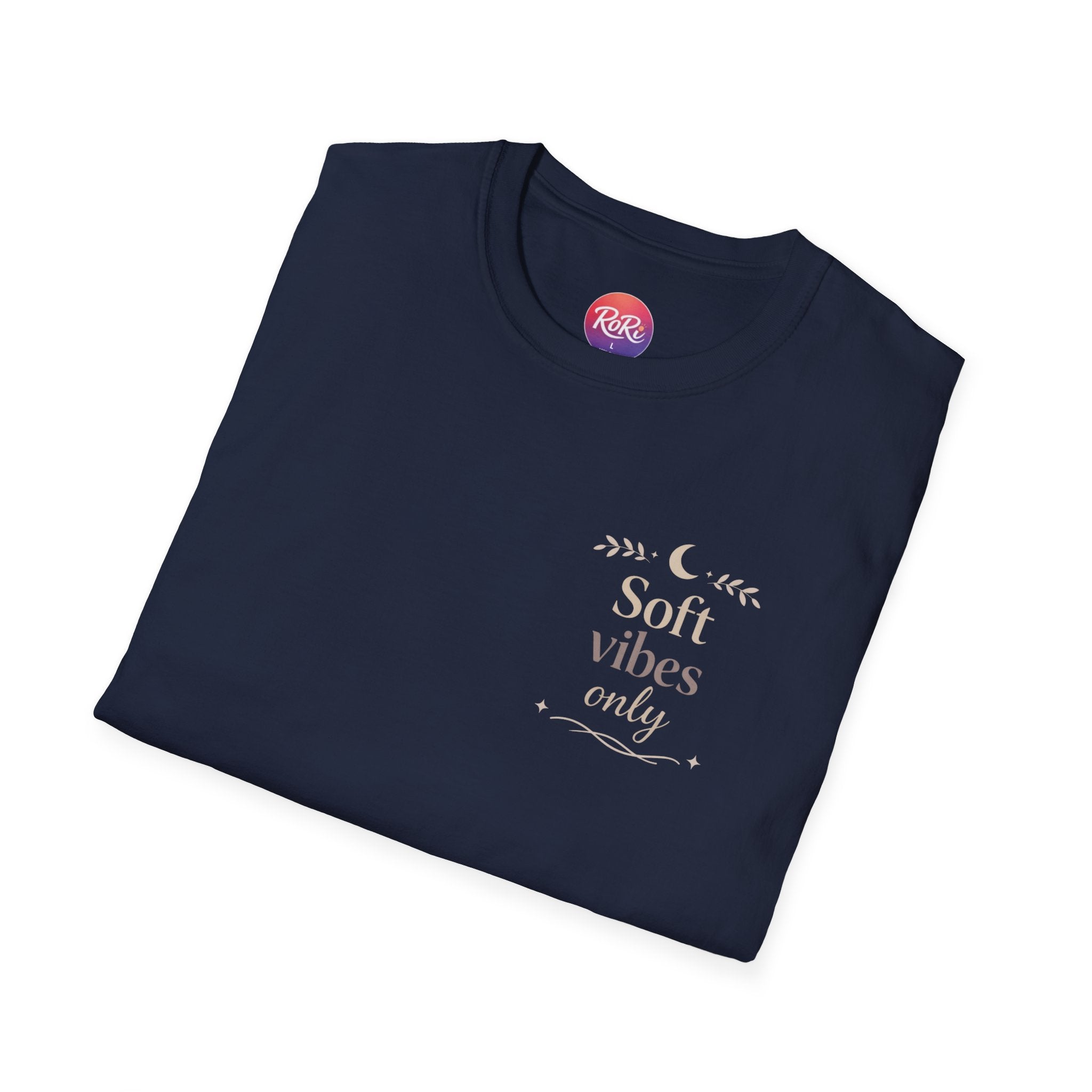 Soft Vibes Only T‑Shirt — Minimal Positive Quote Tee
