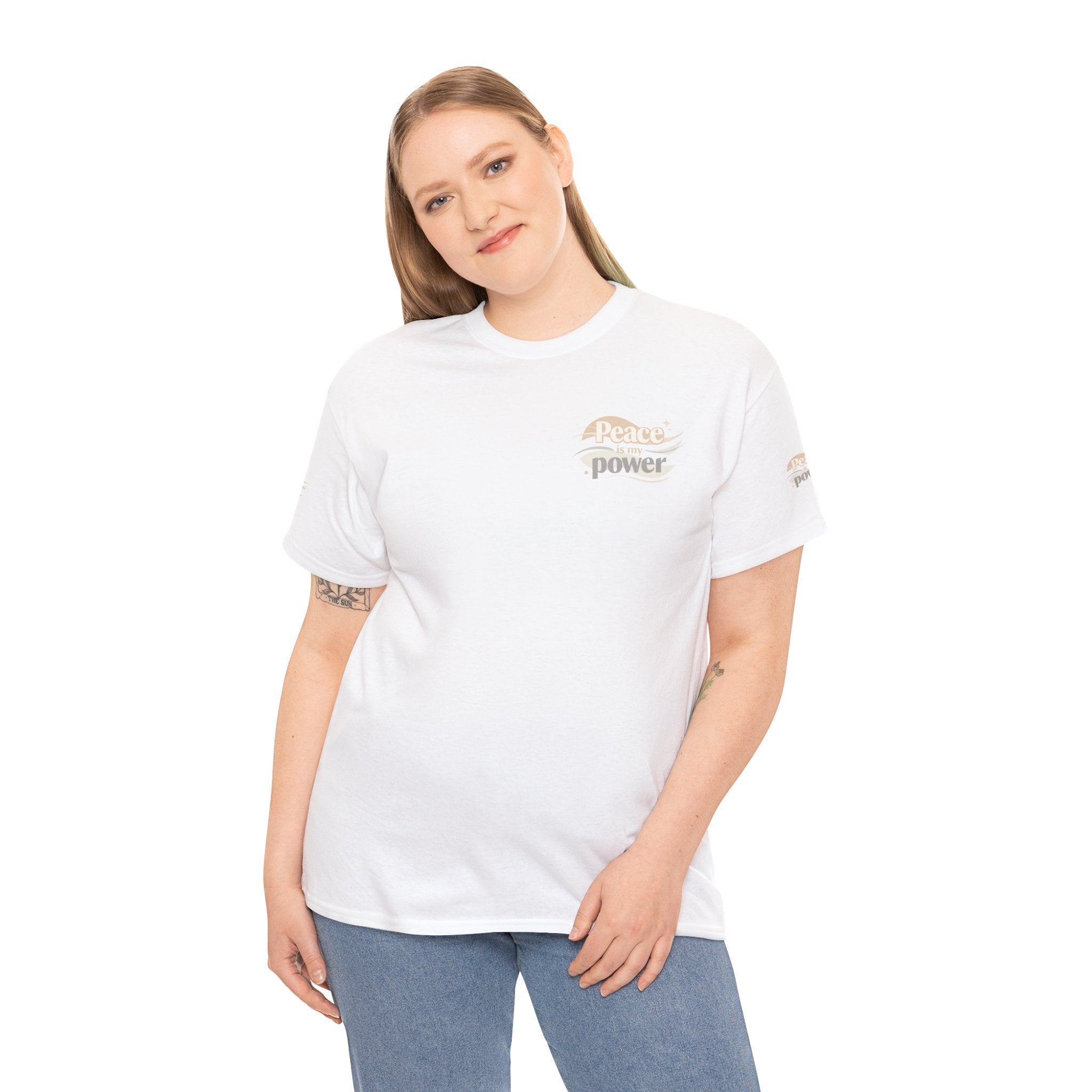 Power Mountain Tee — Minimal Retro Nature Graphic T-Shirt