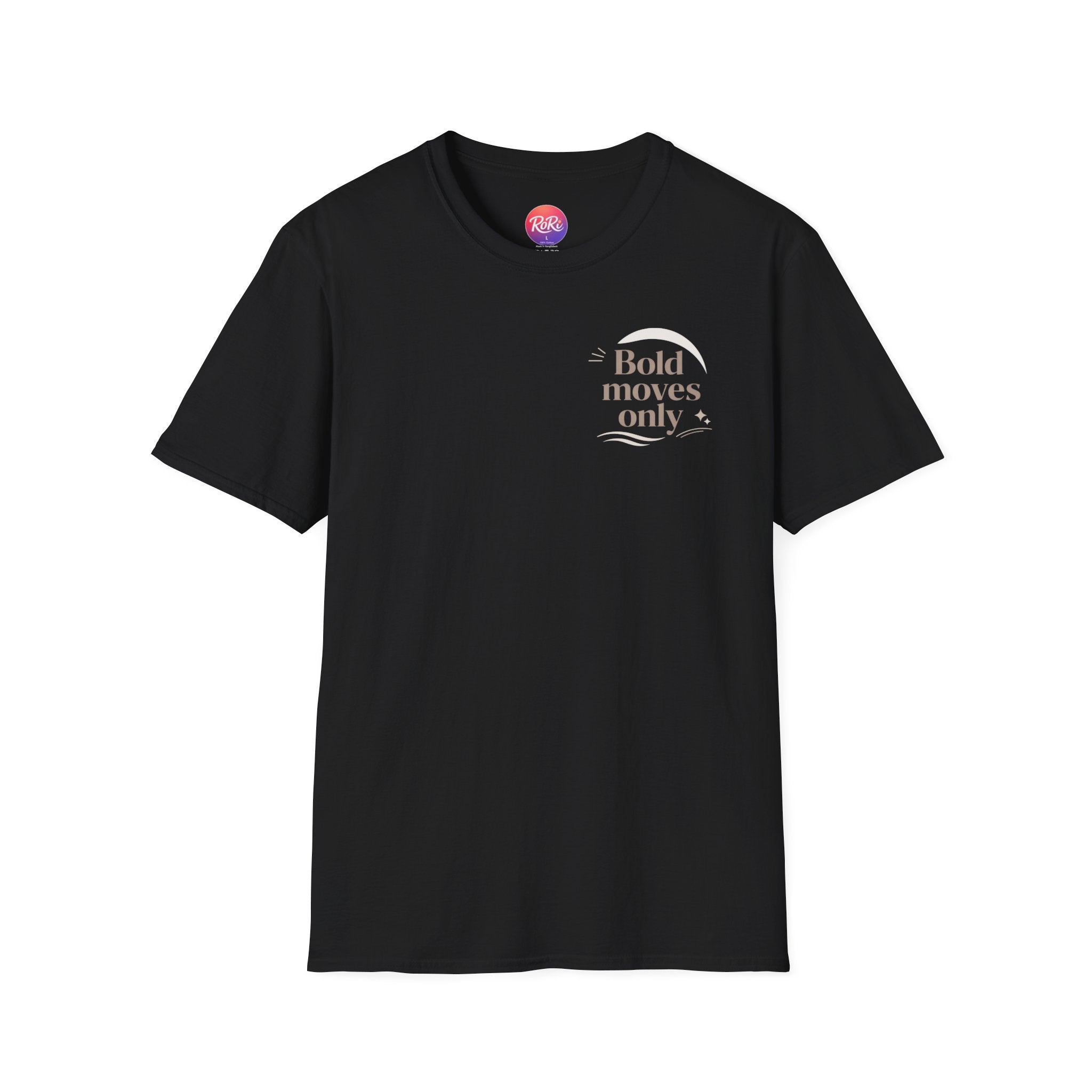 Motivational 'Bold Moves Only' T-Shirt — Minimalist Inspirational Tee