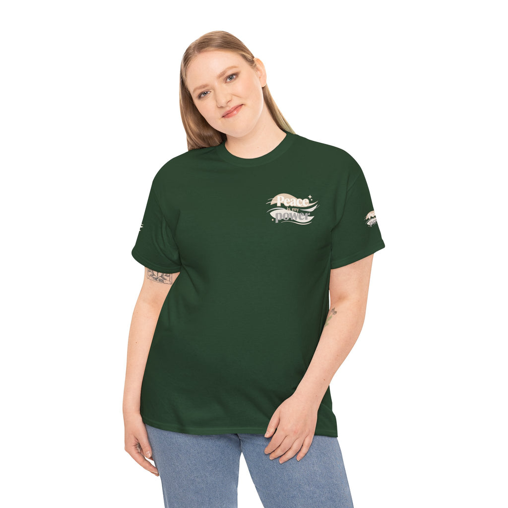 Power Mountain Tee — Minimal Retro Nature Graphic T-Shirt