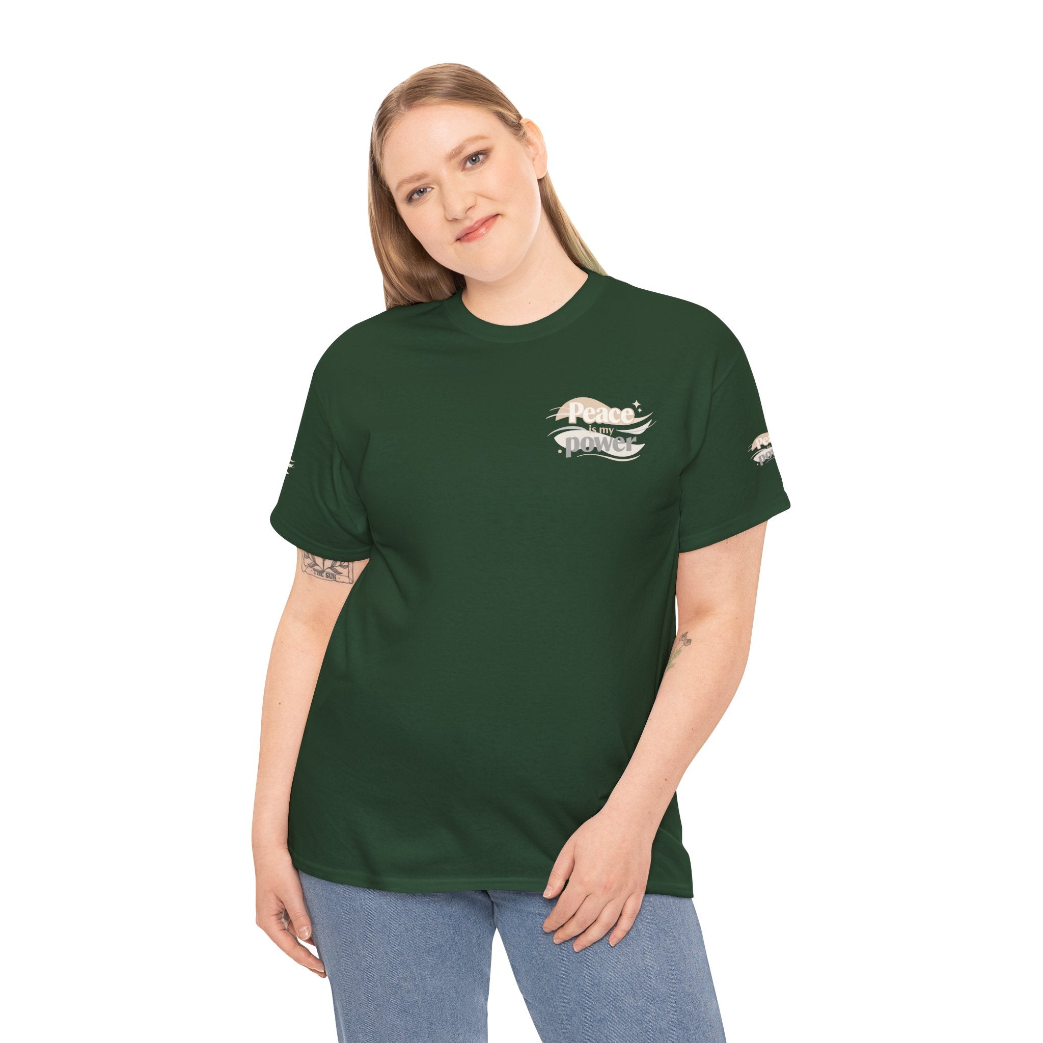 Power Mountain Tee — Minimal Retro Nature Graphic T-Shirt