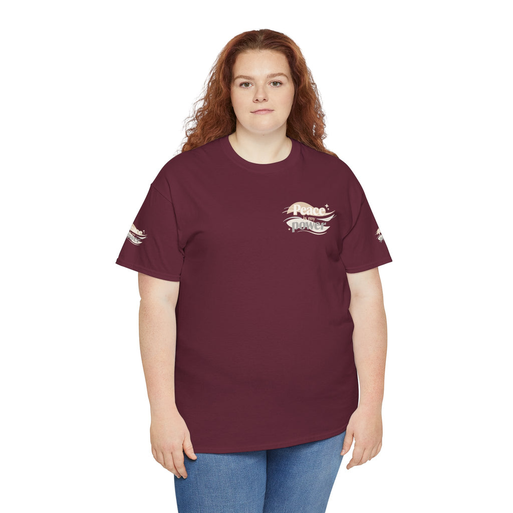 Power Mountain Tee — Minimal Retro Nature Graphic T-Shirt