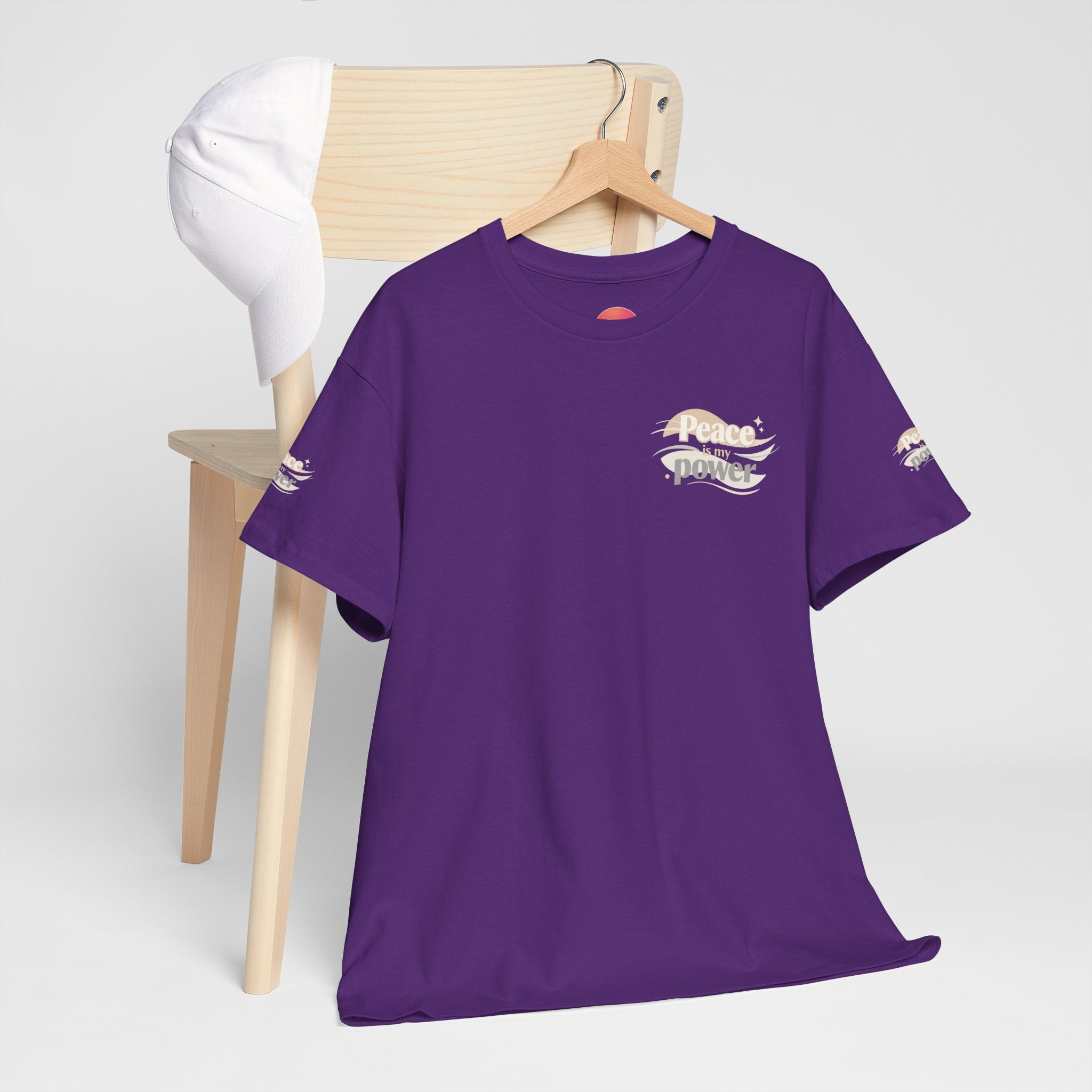 Power Mountain Tee — Minimal Retro Nature Graphic T-Shirt