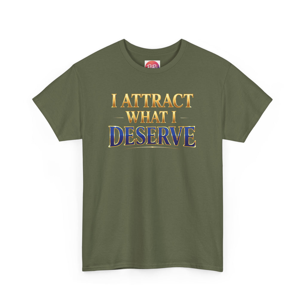 I Attract What I Deserve T-Shirt — Motivational Positive Affirmation Tee