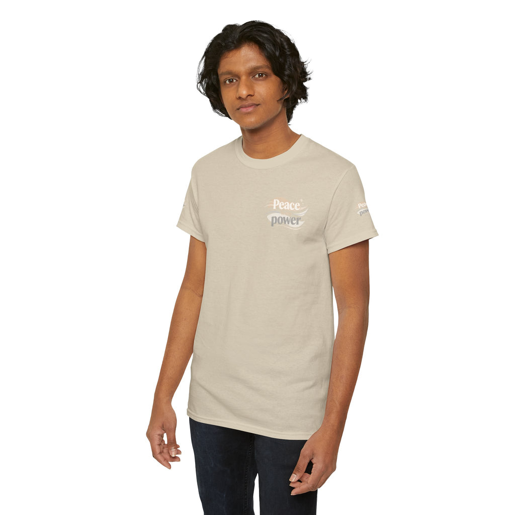 Power Mountain Tee — Minimal Retro Nature Graphic T-Shirt