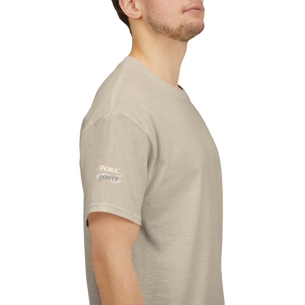 Power Mountain Tee — Minimal Retro Nature Graphic T-Shirt