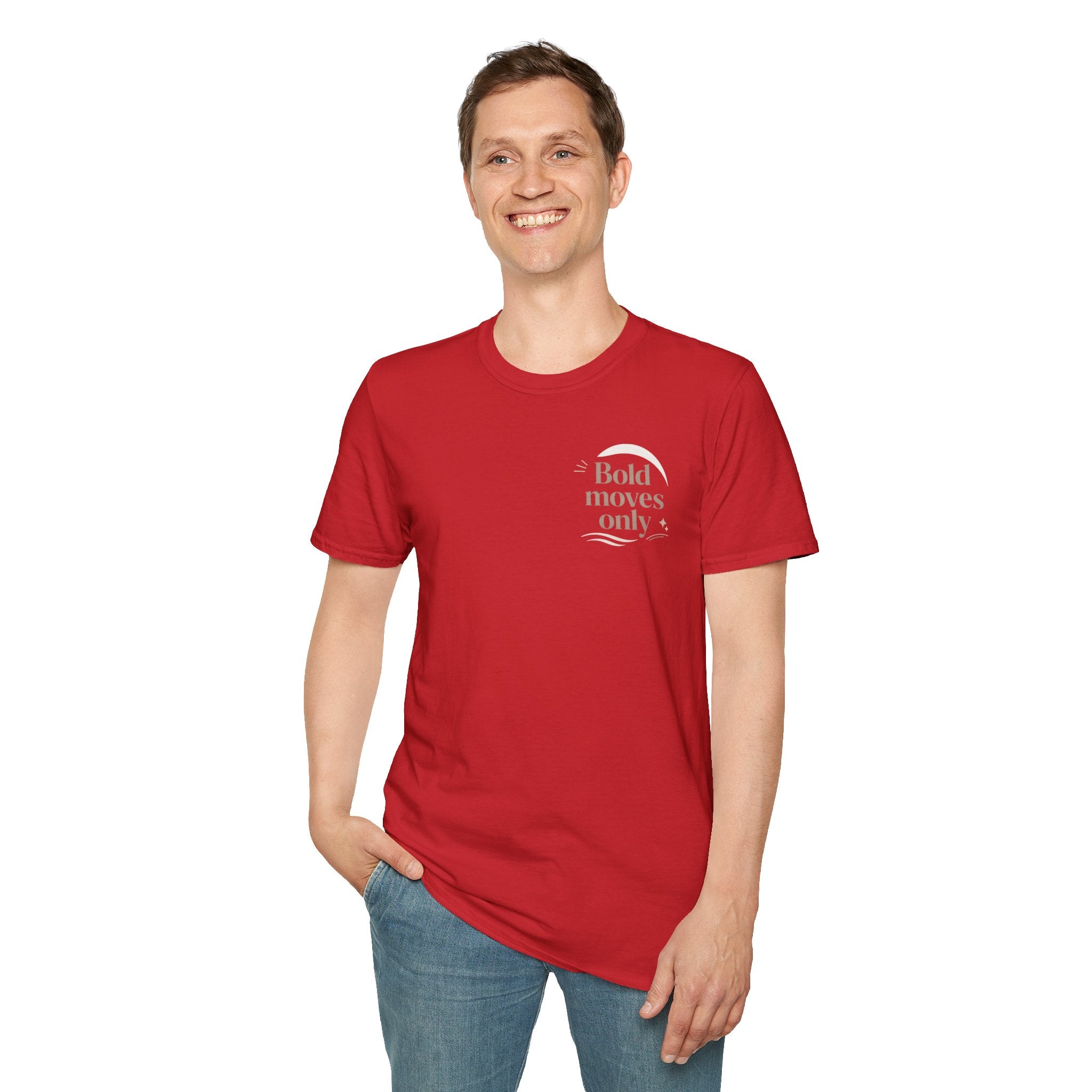 Motivational 'Bold Moves Only' T-Shirt — Minimalist Inspirational Tee