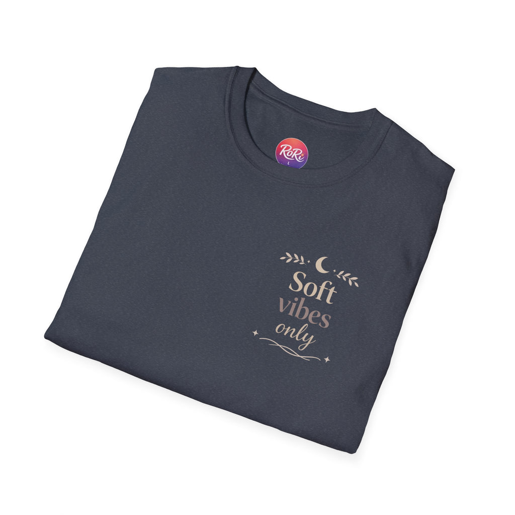 Soft Vibes Only T‑Shirt — Minimal Positive Quote Tee