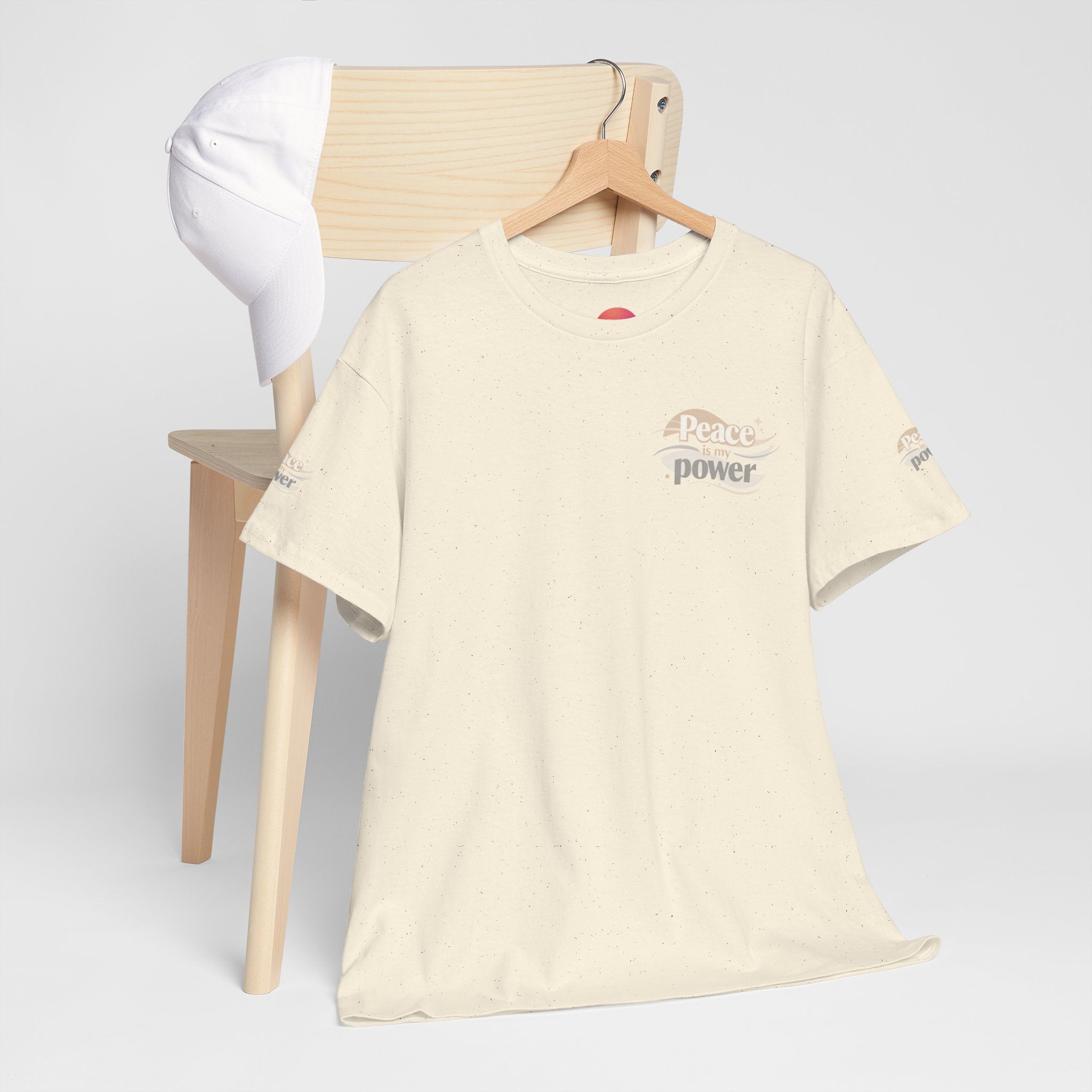 Power Mountain Tee — Minimal Retro Nature Graphic T-Shirt