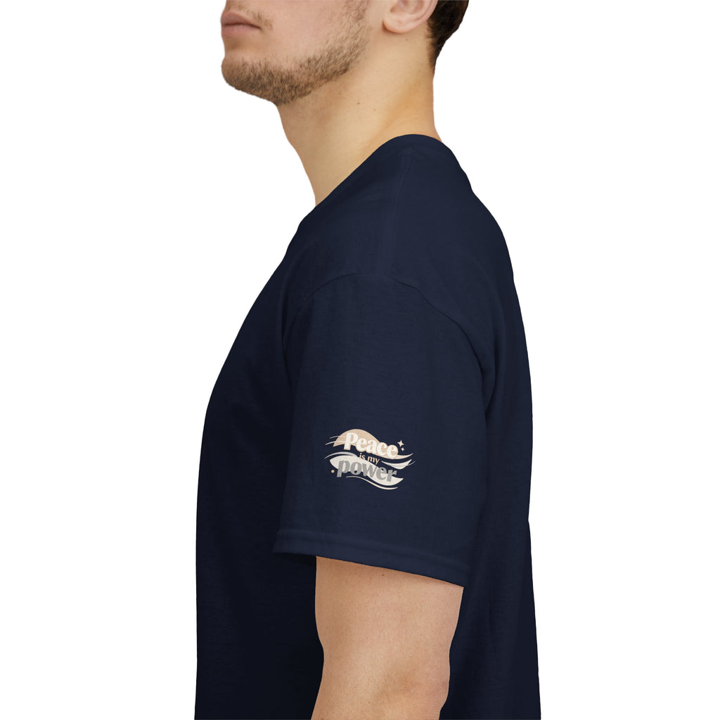 Power Mountain Tee — Minimal Retro Nature Graphic T-Shirt