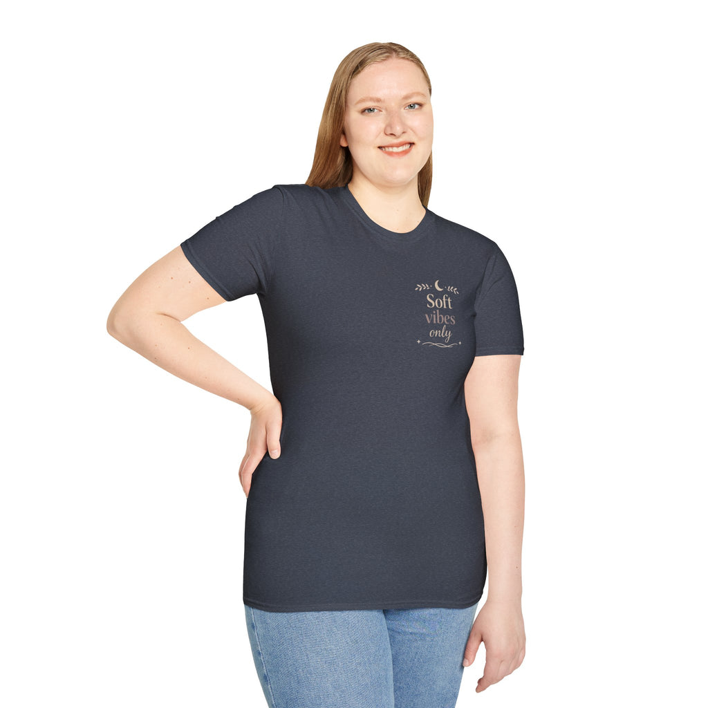 Soft Vibes Only T‑Shirt — Minimal Positive Quote Tee