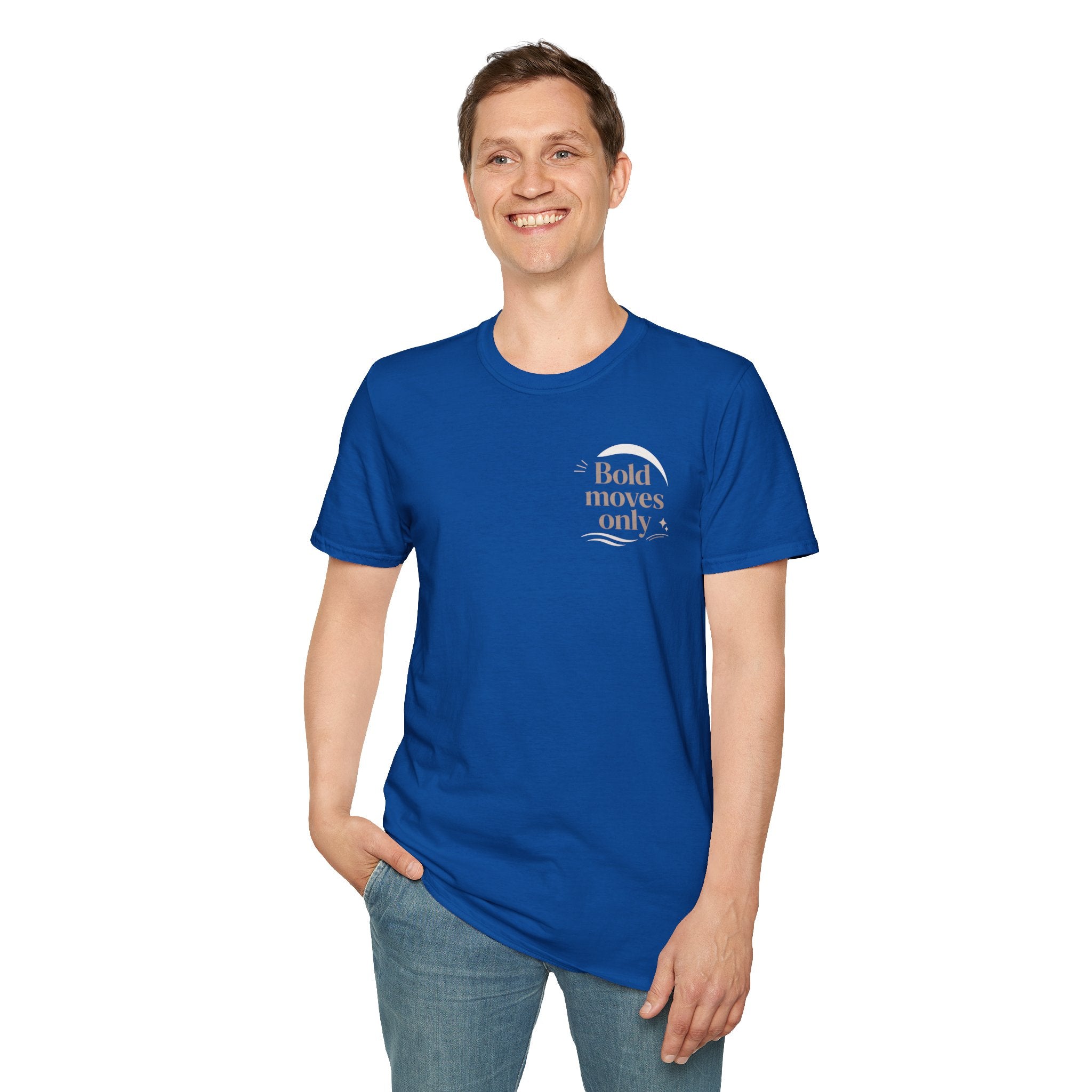 Motivational 'Bold Moves Only' T-Shirt — Minimalist Inspirational Tee