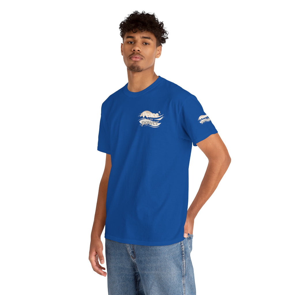 Power Mountain Tee — Minimal Retro Nature Graphic T-Shirt