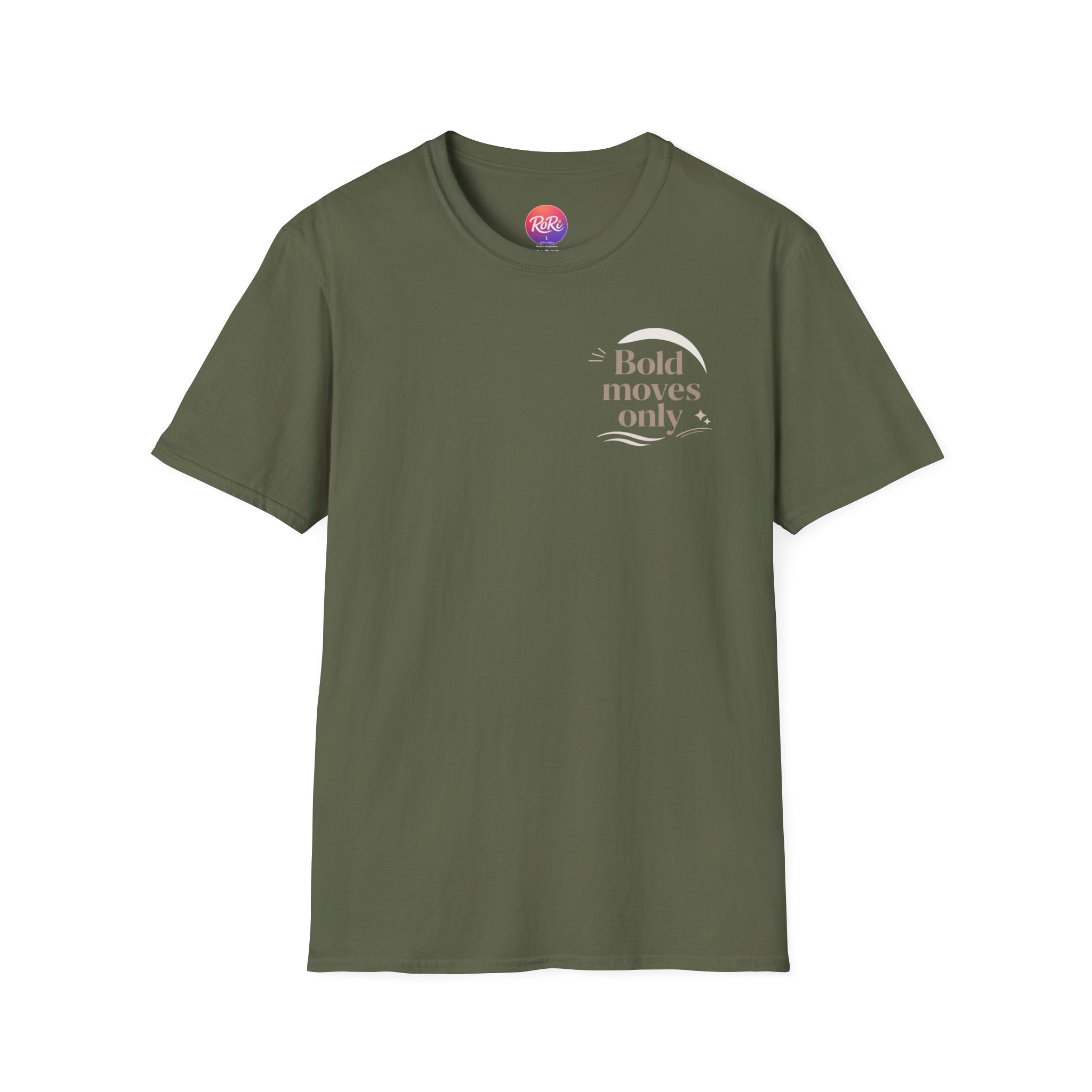 Motivational 'Bold Moves Only' T-Shirt — Minimalist Inspirational Tee