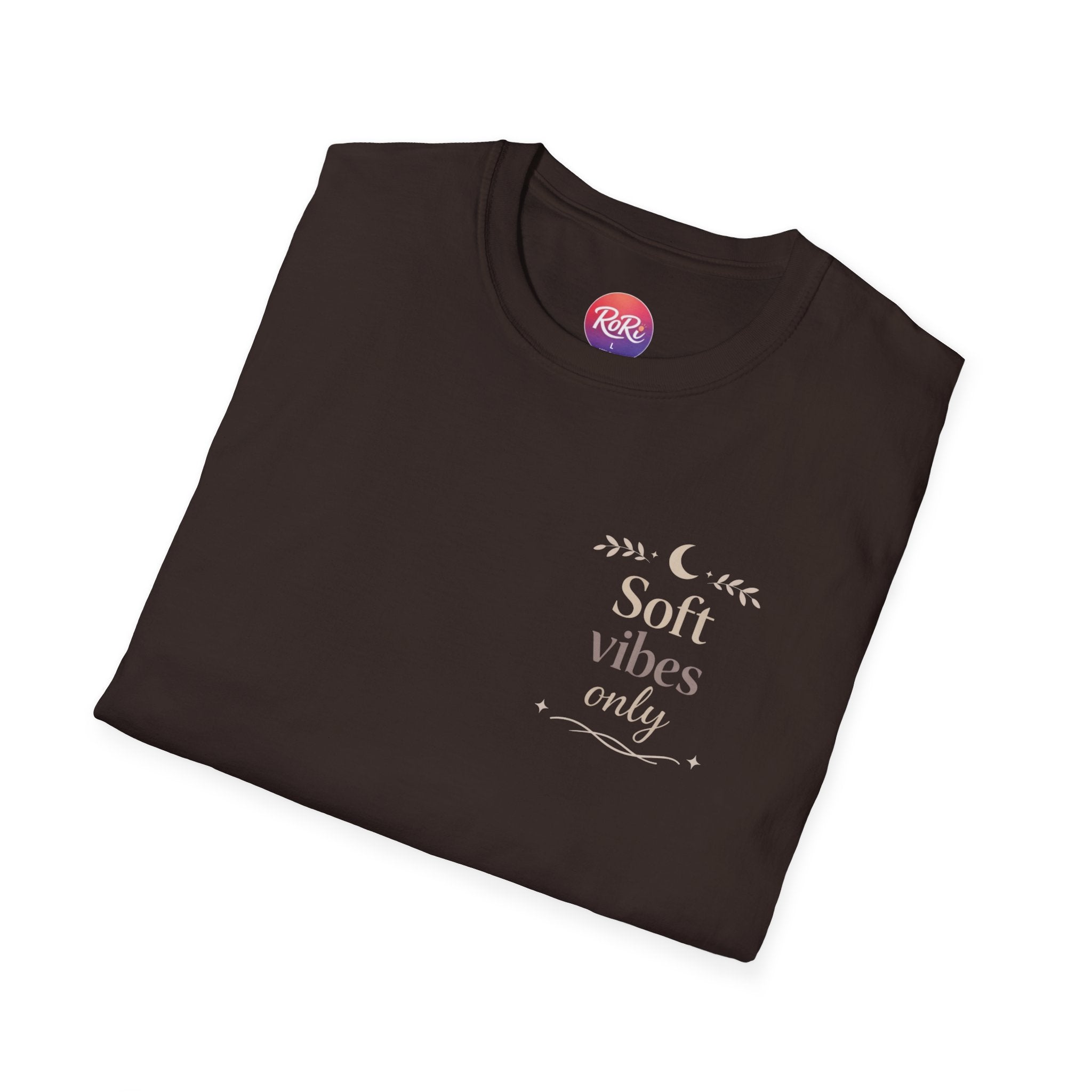 Soft Vibes Only T‑Shirt — Minimal Positive Quote Tee