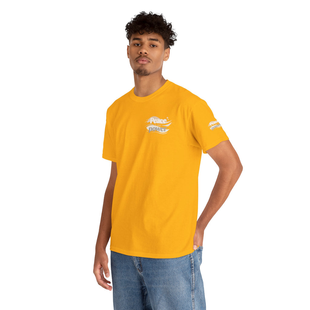 Power Mountain Tee — Minimal Retro Nature Graphic T-Shirt